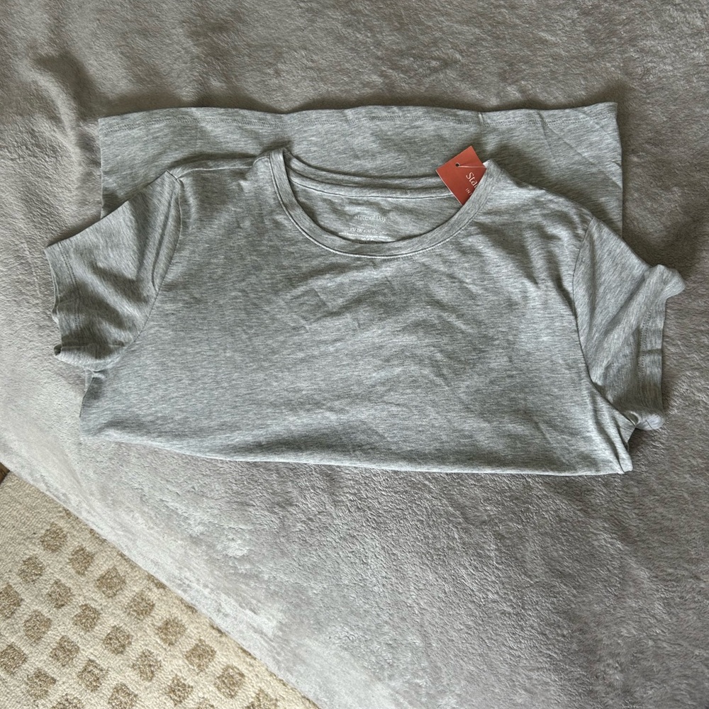 State of Day Gray Short Sleeve Pajama Top